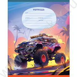 Тетрадь  12л клетка крупная "Оff-road" /выб.лак/ ассорти | Фото 5