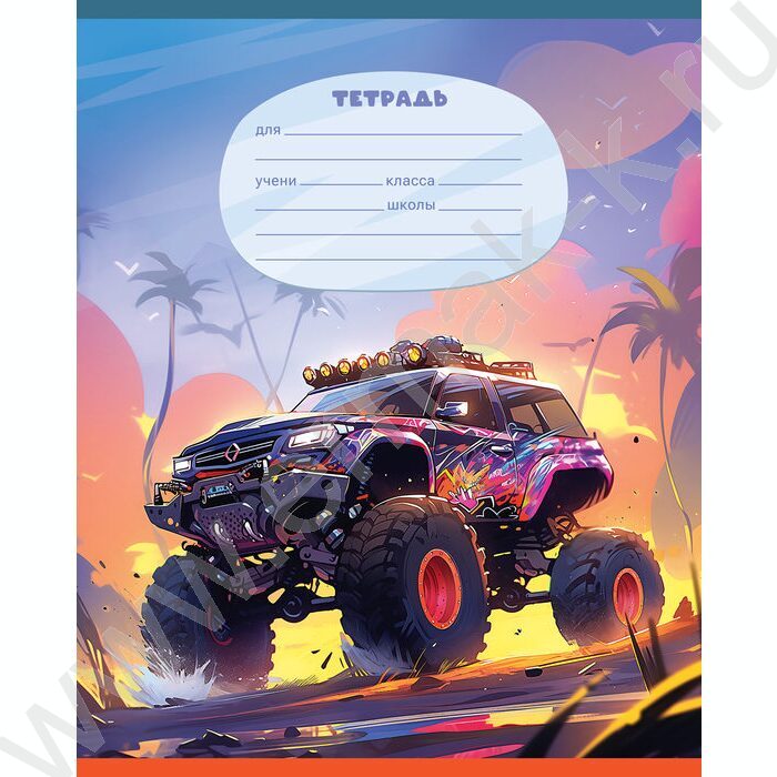 Тетрадь  12л клетка крупная "Оff-road" /выб.лак/ ассорти | Фото 5