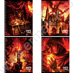 Тетрадь  48л клетка/спираль "Темная сторона" /ассорти, эконом | Фото 1