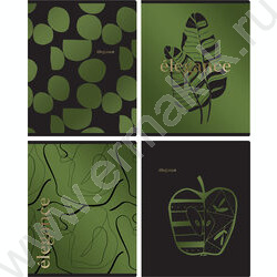 Тетрадь  48л клетка "Elegance" /металлизированный пантон, тиснение фольгой/ ассорти | Фото 1