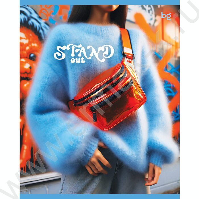 Тетрадь  48л клетка "Stand out" ассорти, эконом | Фото 6