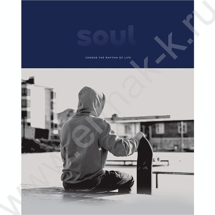 Тетрадь  48л клетка "Добиться успеха" soft-touch ламинация, выб. лак/ ассорти | Фото 2