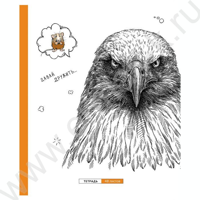 Тетрадь  48л клетка "Дремучий лес" микро sandy-touch лак/ ассорти | Фото 3