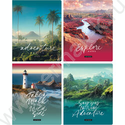 Тетрадь  48л клетка "Жажда странствий" ассорти, эконом | Фото 1