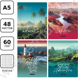 Тетрадь  48л клетка "Жажда странствий" ассорти, эконом | Фото 7