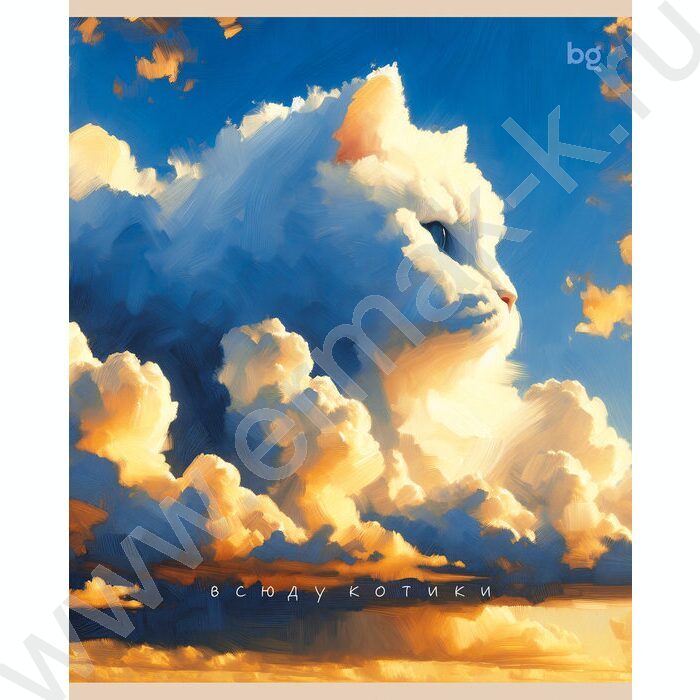 Тетрадь  48л клетка "Котики" ассорти, эконом | Фото 3