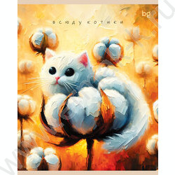 Тетрадь  48л клетка "Котики" ассорти, эконом | Фото 4