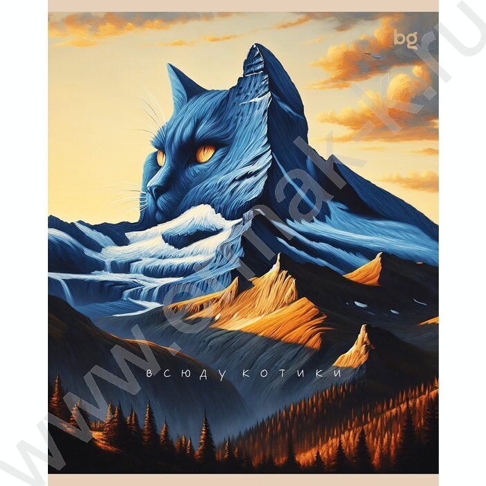 Тетрадь  48л клетка "Котики" ассорти, эконом | Фото 5