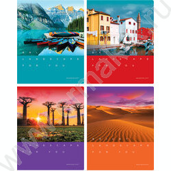 Тетрадь  48л клетка "Местоположение" глянцевая ламинация/ ассорти | Фото 1