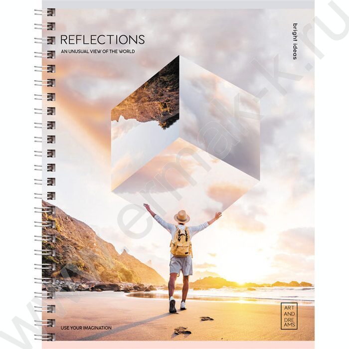 Тетрадь  48л клетка/спираль "Reflection" ассорти | Фото 2