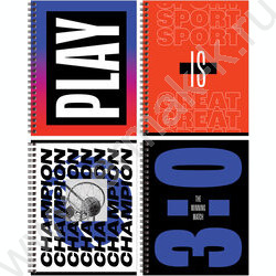 Тетрадь  48л клетка/спираль "Мои правила" матовая ламинация/ ассорти | Фото 1