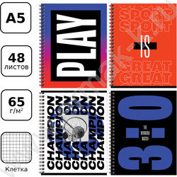 Тетрадь  48л клетка/спираль "Мои правила" матовая ламинация/ ассорти | Фото 7