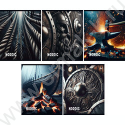 Тетрадь  48л линейка "Nordic" ассорти, эконом | Фото 1