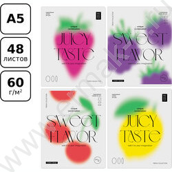 Тетрадь  48л линейка "Сладкий аромат" матовая ламинация/ ассорти | Фото 8