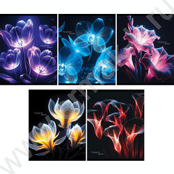 Тетрадь  48л линейка "Чудесный сад" ассорти, эконом | Фото 1