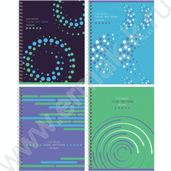 Тетрадь  48л линейка/спираль "Your pattern" выб. лак/ ассорти | Фото 1