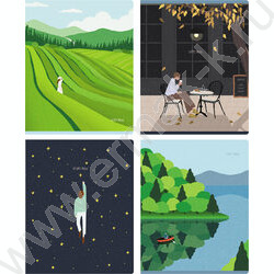 Тетрадь  60л линейка "Слушай себя" микро sandy-touch лак/ ассорти | Фото 1