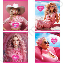 Тетрадь  80л клетка "Glamorous collection" глянцевая ламинация/ ассорти | Фото 1