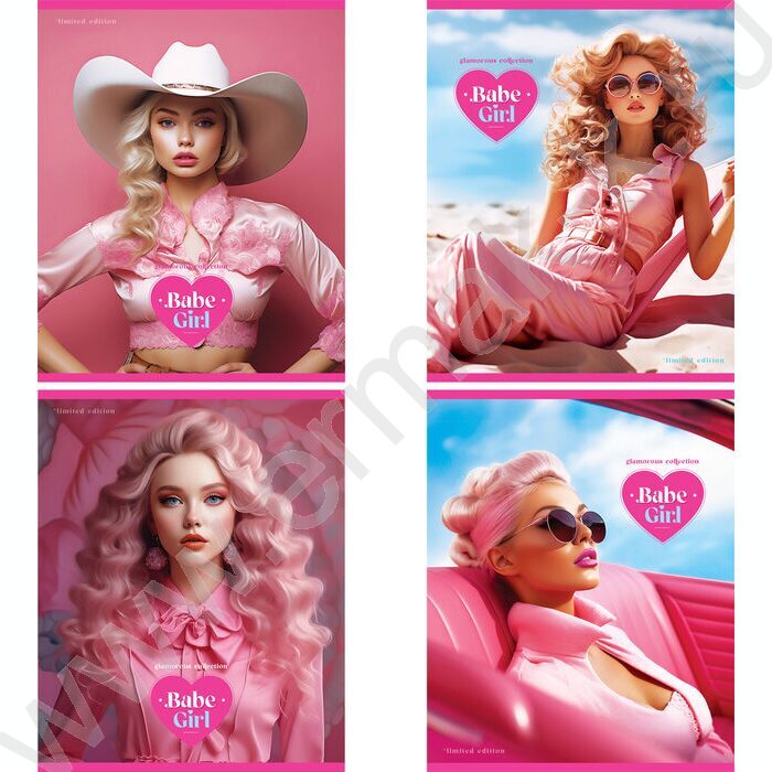 Тетрадь  80л клетка "Glamorous collection" глянцевая ламинация/ ассорти | Фото 1