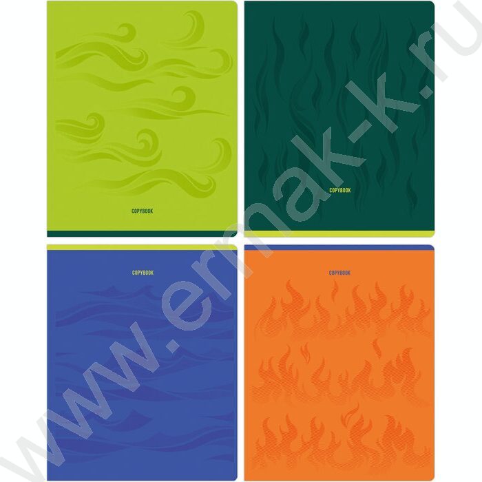 Тетрадь  80л клетка "Monocolor. Стихии" выб. лак/ ассорти | Фото 1