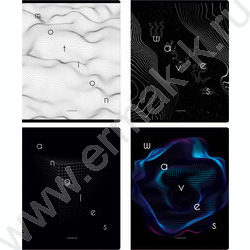 Тетрадь  80л клетка "Motion Graphics" ассорти, эконом | Фото 1