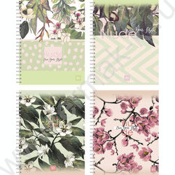 Тетрадь  80л клетка/спираль "Nude" выб. лак/ ассорти | Фото 1