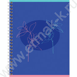 Тетрадь  80л клетка/спираль "Perfect flower" двойная обложка/ ассорти | Фото 7