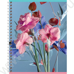 Тетрадь  80л клетка/спираль "Perfect flower" двойная обложка/ ассорти | Фото 8