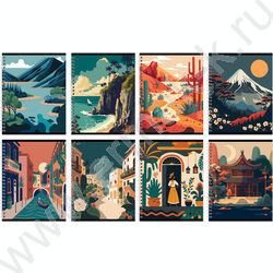 Тетрадь  80л клетка/спираль "Travel" двойная обложка/ ассорти | Фото 1