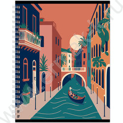 Тетрадь  80л клетка/спираль "Travel" двойная обложка/ ассорти | Фото 2