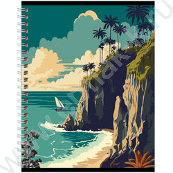 Тетрадь  80л клетка/спираль "Travel" двойная обложка/ ассорти | Фото 3