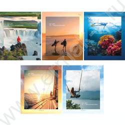 Тетрадь  96л клетка "Journey" ассорти, эконом | Фото 1