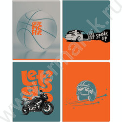 Тетрадь  96л клетка "Let's go" ассорти, эконом | Фото 1