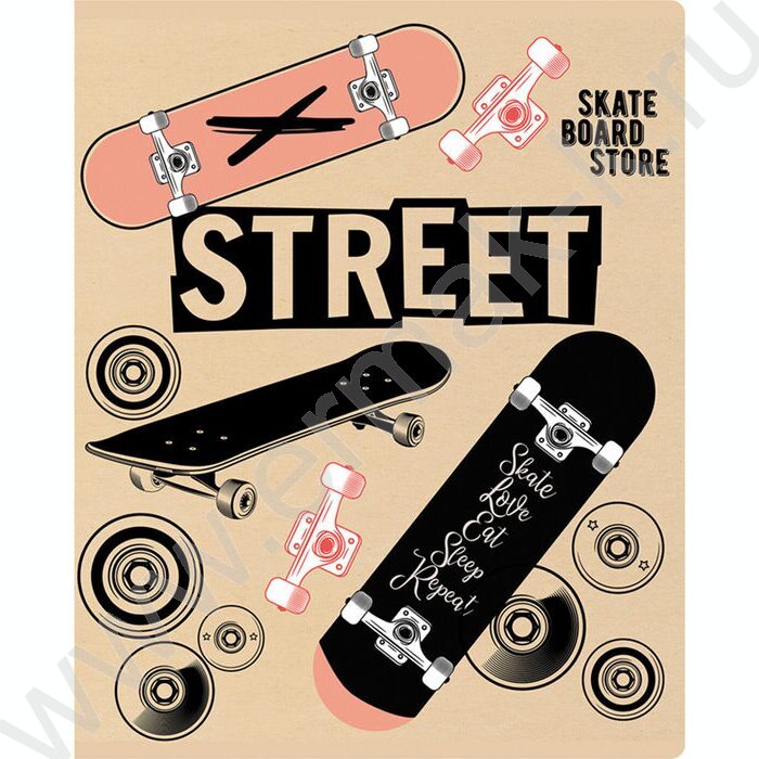 Тетрадь  96л клетка "Ride every day" ассорти | Фото 4