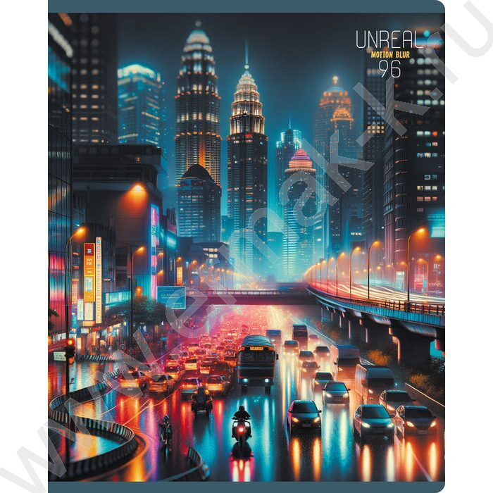 Тетрадь  96л клетка "Unreal" ассорти, суперэконом | Фото 3