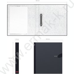 Папка 2 кольца Work Inside ламинир. чёрная | Фото 3