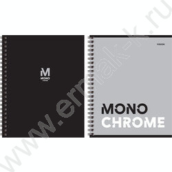 Тетрадь  96л клетка/спираль "MonoChrome" двойная обложка/ ассорти | Фото 2