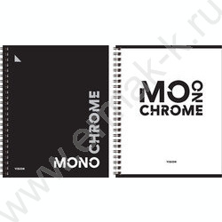 Тетрадь  96л клетка/спираль "MonoChrome" двойная обложка/ ассорти | Фото 4