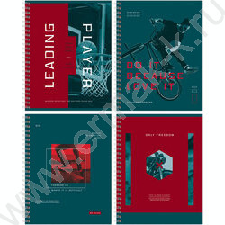 Тетрадь  96л клетка/спираль "Спорт - это жизнь" матовая ламинация/ ассорти | Фото 1