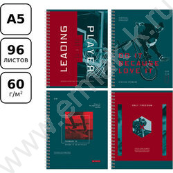 Тетрадь  96л клетка/спираль "Спорт - это жизнь" матовая ламинация/ ассорти | Фото 7