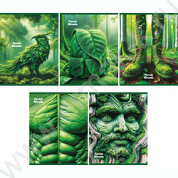 Тетрадь  96л линейка "Forest miracle" ассорти, эконом | Фото 1