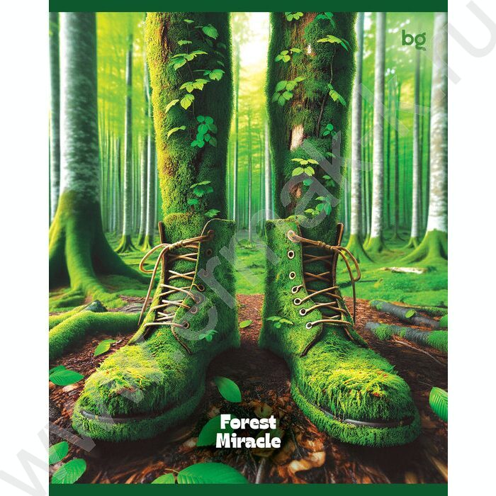 Тетрадь  96л линейка "Forest miracle" ассорти, эконом | Фото 4