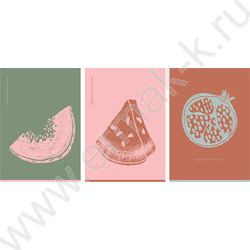 Тетрадь  48л А4 клетка "Juicy fruits" /soft-touch ламинация/ ассорти | Фото 1