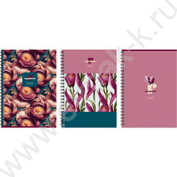 Тетрадь  96л А4 клетка/спираль "Flower story" /глянц.лам. | Фото 1