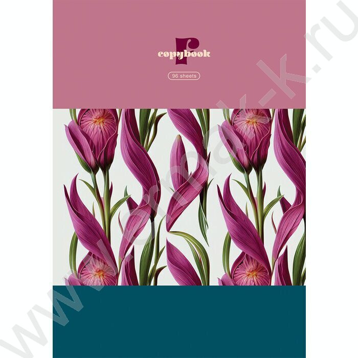 Тетрадь  96л А4 клетка/спираль "Flower story" /глянц.лам. | Фото 4