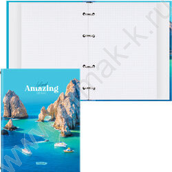 Тетрадь 120л клетка/кольца "Остров мечты"  /глянец/ ассорти | Фото 3