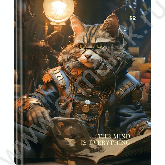 Тетрадь 120л клетка/кольца "Стимпанк"  /глянец/ ассорти | Фото 1