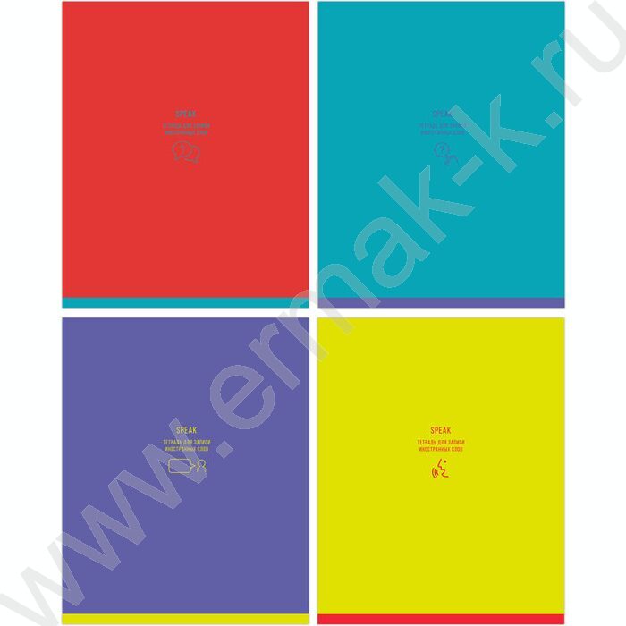 Словарик 48л А5 д/записи иностранных слов "Monocolor. Speak" /неоновые краски/ ассорти | Фото 1