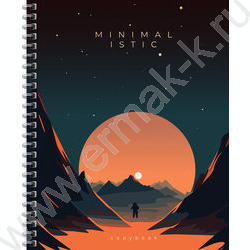 Тетрадь  96л клетка/спираль/тв.обл."Minimalistic" /глянц. лам./фольга | Фото 4