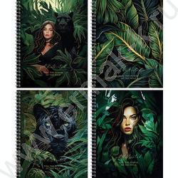 Тетрадь  96л клетка/спираль/тв.обл."Tropic style" /мат. лам./фольга | Фото 1